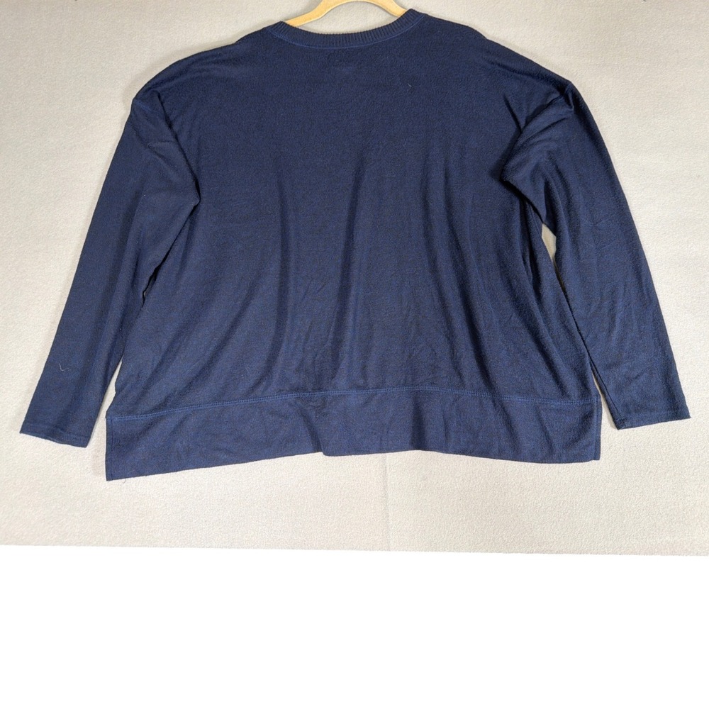 Lucky Brand Womens XL Navy Blue Long Sleeve Oversized Crew Neck Pullover Top - Picture 7 of 9